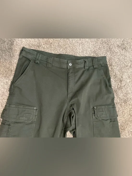 Duluth Trading Co DuluthFlex Firehose Relaxed Fit Olive Green Cargo Pants 42x30 - Picture 3 of 8
